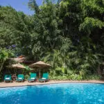 Swimming pool at Arusha Coffee Lodge.