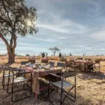 A bush lunch is a unique  safari experience.