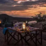 Tranquil evenings can be spent dining with beautiful views of the surrounding hills.
