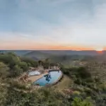 A swimming pool with a view.