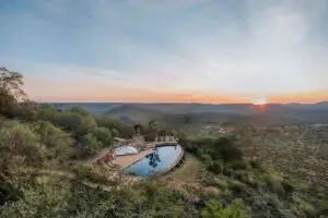 A swimming pool with a view.