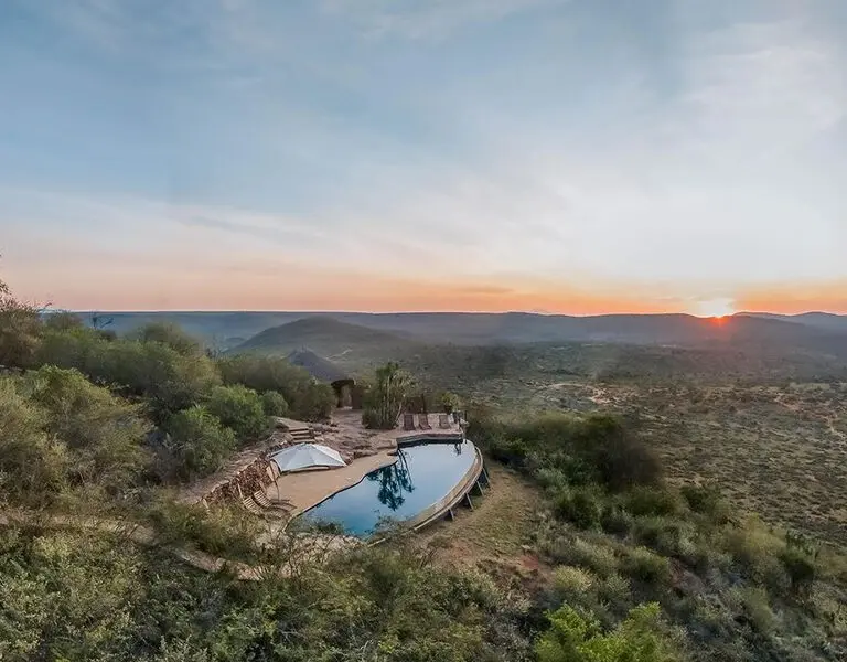 A swimming pool with a view.