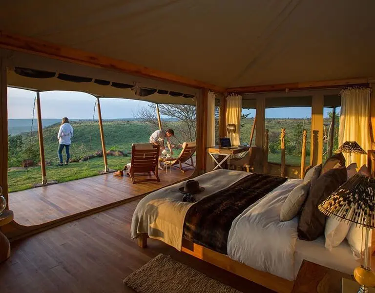 The bedrooms at Loisaba feature large en-suite bathrooms, fitted with all the needed creature comforts.