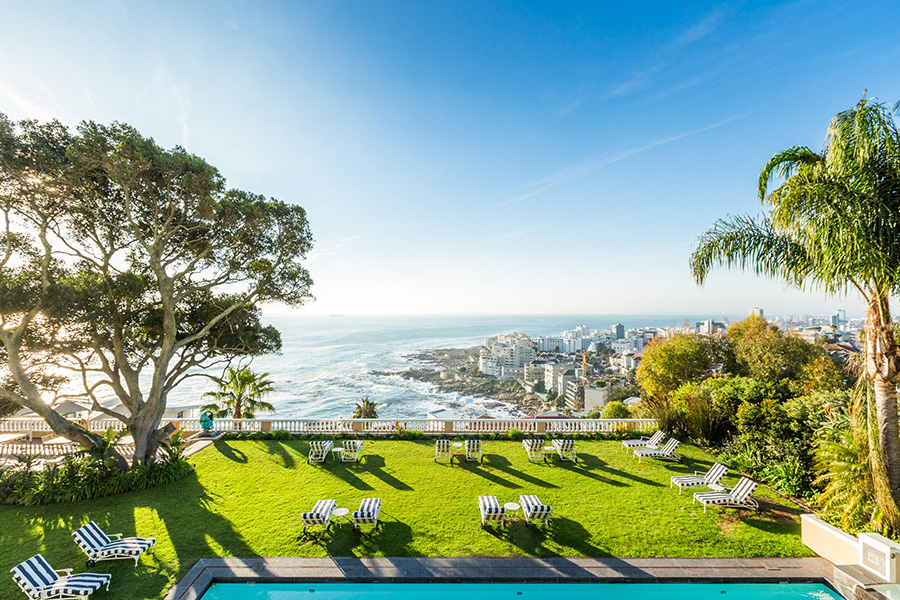 View of the ocean and city from Ellerman House.