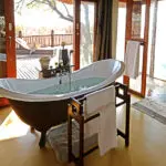 Indulge yourself with a personally-drawn bath, a lovely post-safari treat.

