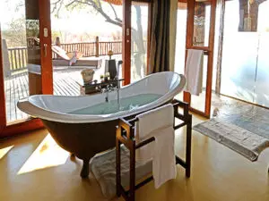 Indulge yourself with a personally-drawn bath, a lovely post-safari treat.
