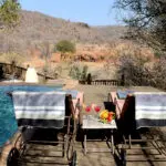 Etali overlooks a well-frequented waterhole; you're likely to spot animals - including big game like elephants - from the deck!
