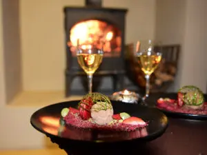 Gourmet cuisine includes fine dining fare on the main deck, and traditional South African meals in the boma.
