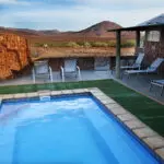 Etendeka's new pool is a welcome sight on a hot Damaraland afternoon.