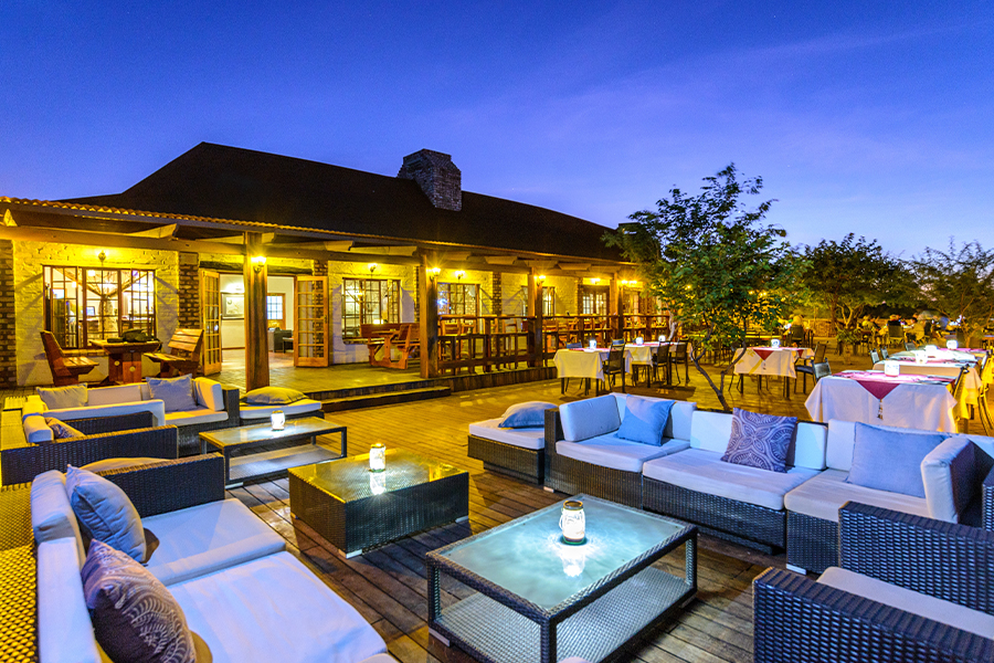 Etosha Safari Lodge lounge and dining area