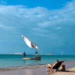 Los dhows pesqueros de vela blanca añaden un toque exótico a los ingredientes de su experiencia en Mozambique
