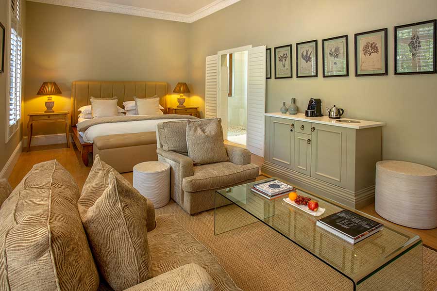 Fairlawns Boutique Hotel & Spa Grand Chateau suite.