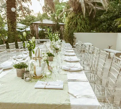 Delicious lunches are served at various locations on the property.
