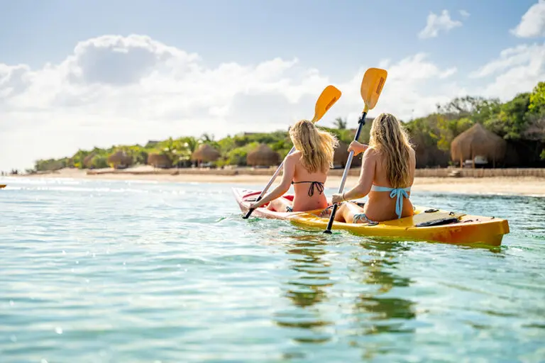 Azura offers a range of water-based activities, like kayaking.