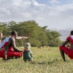 Guerreros masai y samburu, que guiarán a los huéspedes durante toda su estancia.