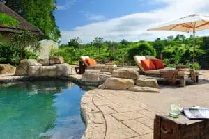 Swimming pool at Fitzpatricks at Jock. 