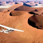 Las gigantescas dunas de Sossusvlei en Namibia son aún más magníficas cuando se ven desde el aire.