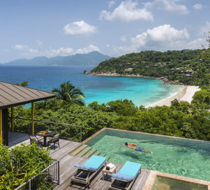 Pristine beach views in the Seychelles.  