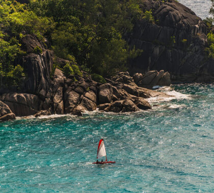 Enjoy thrilling water sports in the Seychelles.