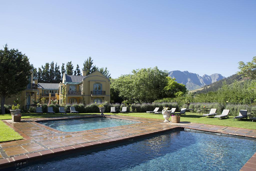 Two swimming pools and exceptional views at Franschhoek Country House.