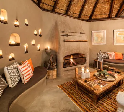 Cosy up by the fire when the sun goes down.