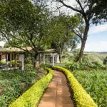 Camino del jardín al comedor en Gibb's Farm
