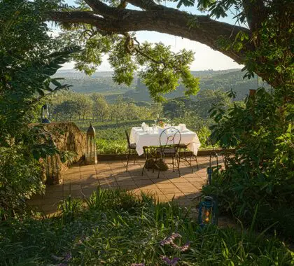 Al fresco dining.