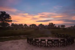 Boma at Gomoti Plains Camp.