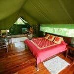 Accommodation comes in the form of 8 private, spacious tents, furnished with tasteful handmade furniture.