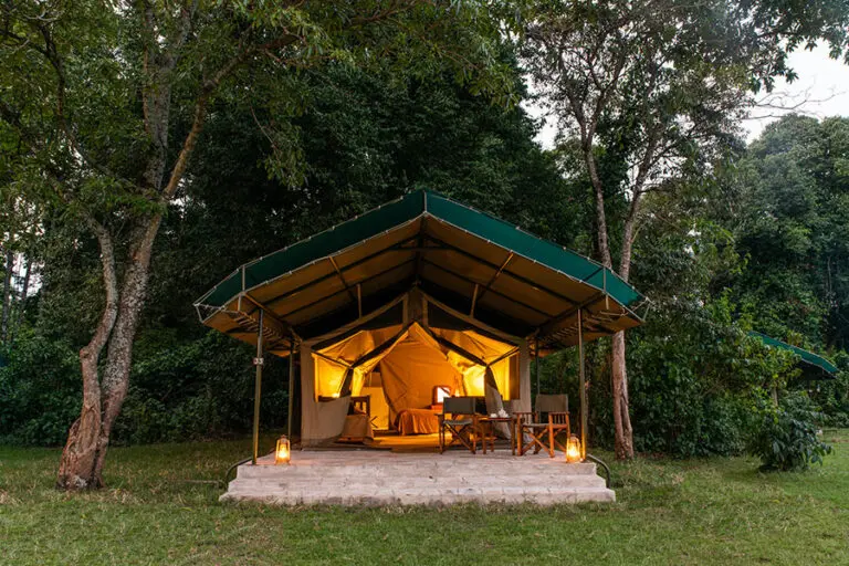 Tucked away in a forest on the banks of the Mara River.