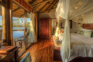Duerma con estilo en el Xugana Island Lodge.