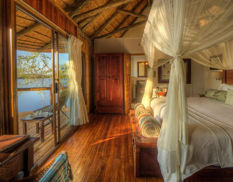 Sleep in style while staying at Xugana Island Lodge.