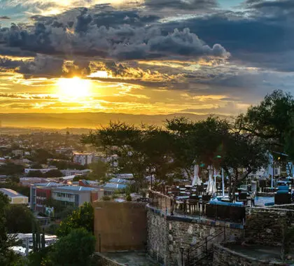 Sunset views.