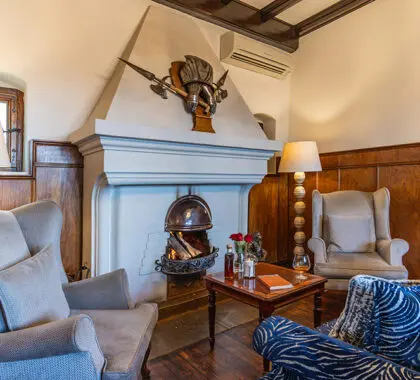 The Knight's Room fireplace.