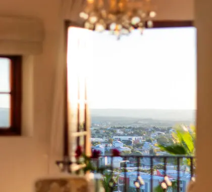Cityscape views from a Superior Deluxe Room. 