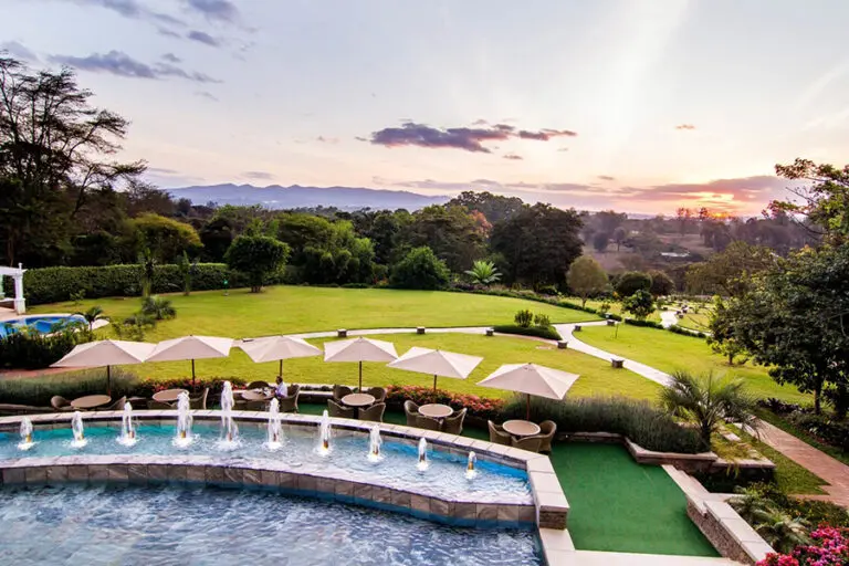 Vista de la piscina.