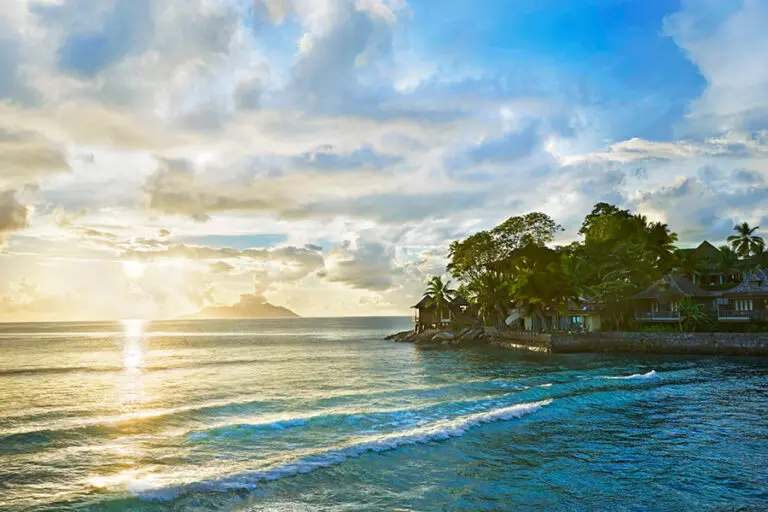 This luxury island resort offers a truly exotic and tropical experience.