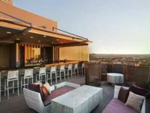 Have a chilled drink on the bar or just put your feet up and relax on the roof top lounge
