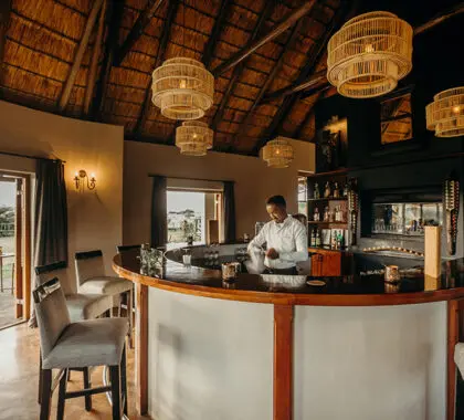 Enjoy the spirit of the bar area. 