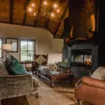 Fireplace in the lounge for chilly evenings. 