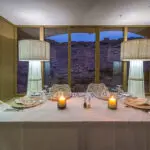 Beautifully presented meals are served under candlelight or - more often than not - under starlight.