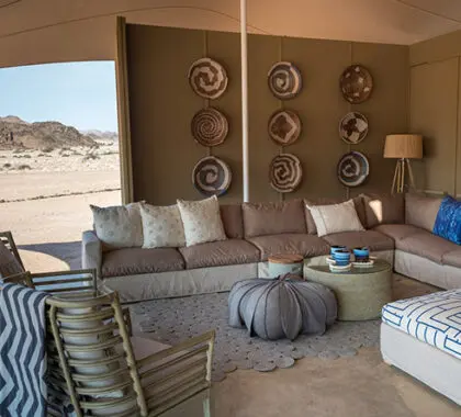 Hoanib Skeleton Coast Camp lounge