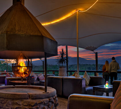 Sip on a tasty night cap as you kick back on comfy cushions at the boma and listen to the night sounds.