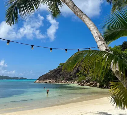The beach at Hotel L'Archipel.