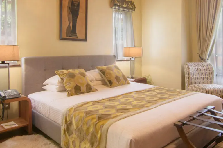 Bedroom interior at House of Waine.
