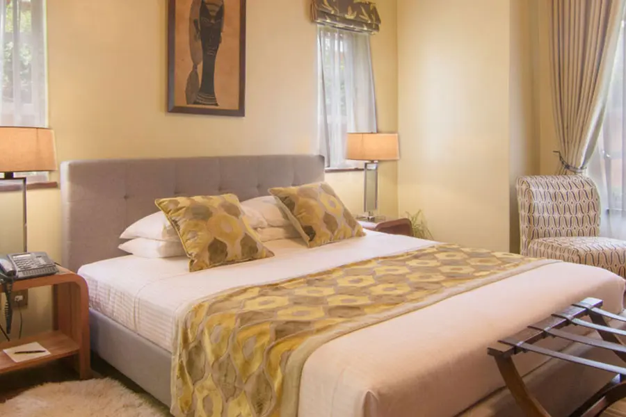 Bedroom interior at House of Waine.