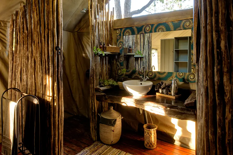 En suite tents offer simple but stylish comfort.