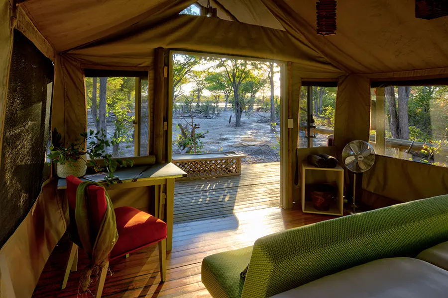 View from the tented suite.