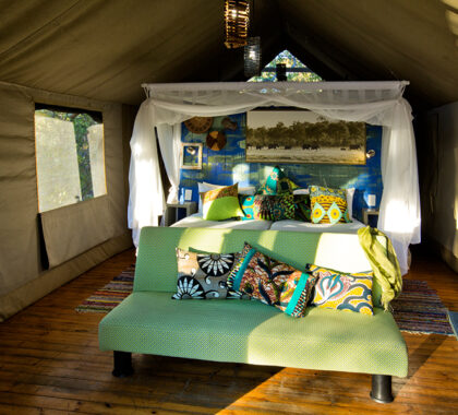 Canvas tents with spectacular decor.
