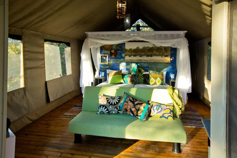 Canvas tents with spectacular decor.